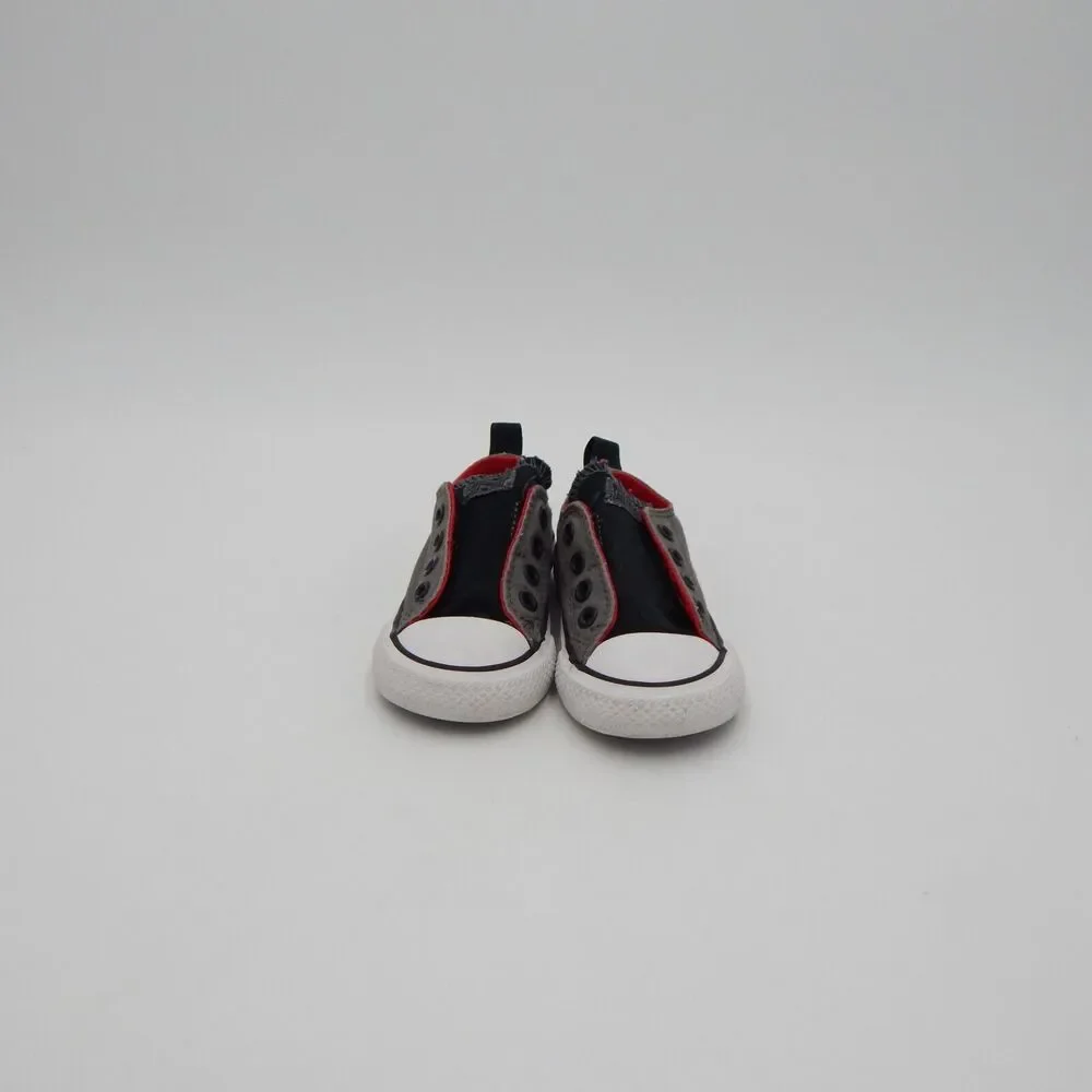 Converse All Star Gray and Black Slip On Low Top Sneakers Infant 750033F Size 5